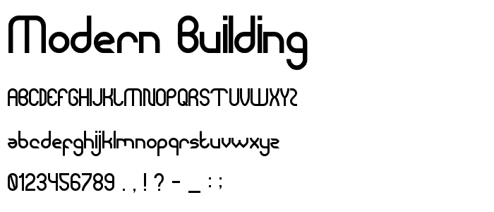 Modern Building font